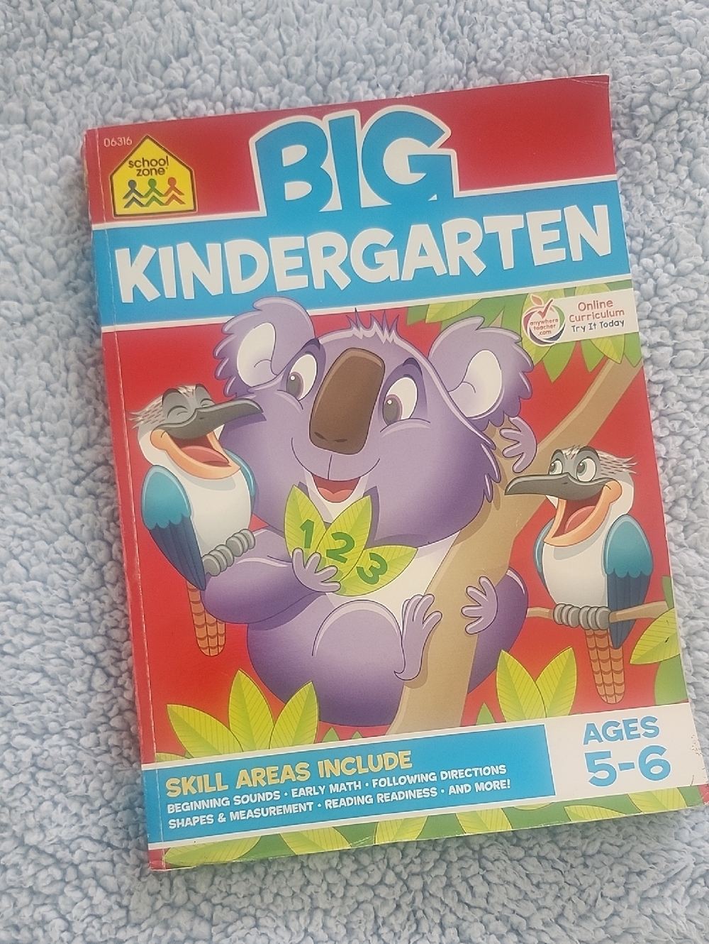 Big Kindergarten Activity Book - Purple & Red